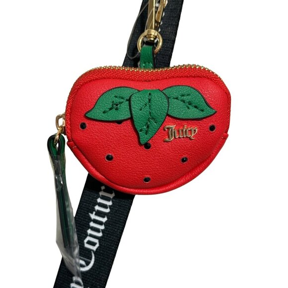 Juicy Couture Strawberry Cylinder Crossbody Bag w/ Strawberry Coin Purse - NWT - Picture 7 of 13